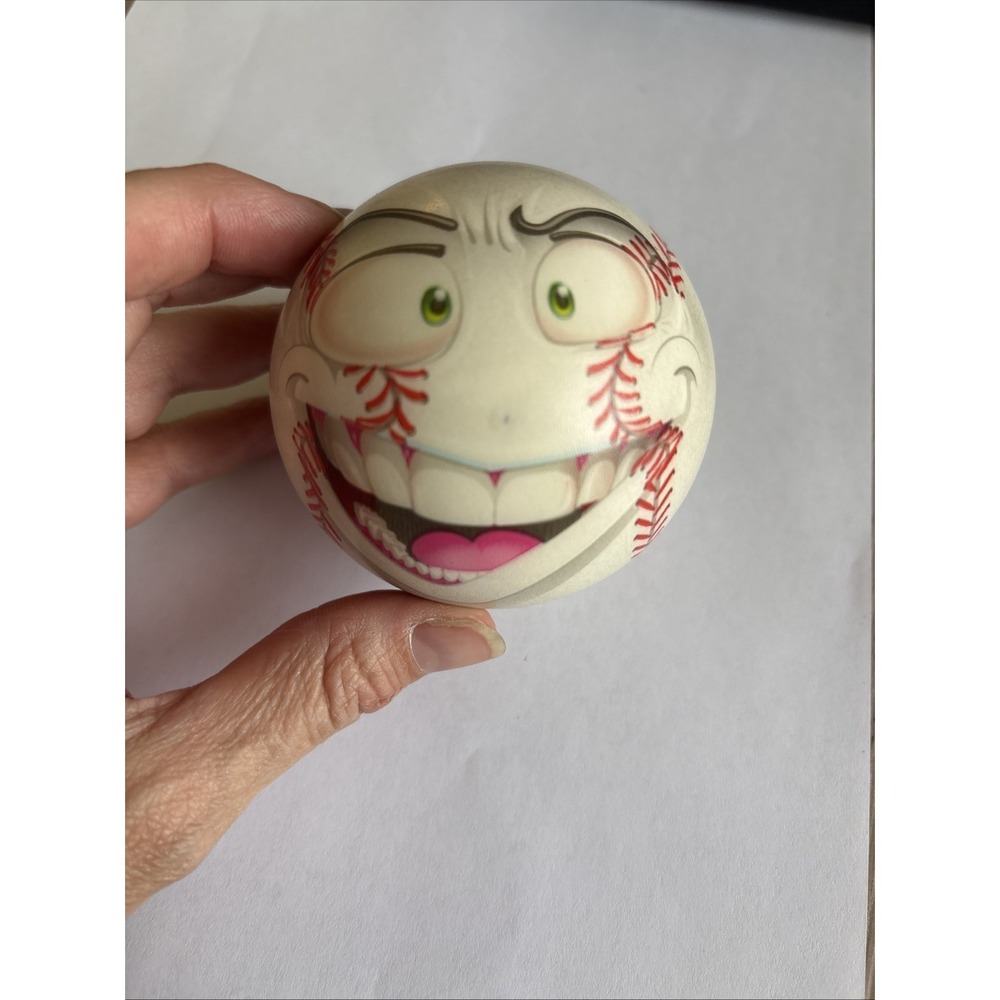 RARE Bouncey Ball Hedstrom Vintage Baseball Home Run Silly  Funny Face